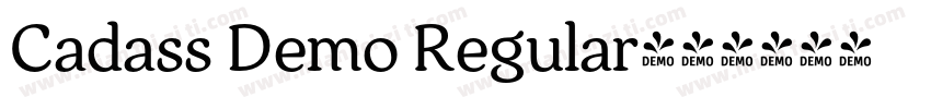 Cadass Demo Regular字体转换